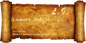 Laubert Iván névjegykártya